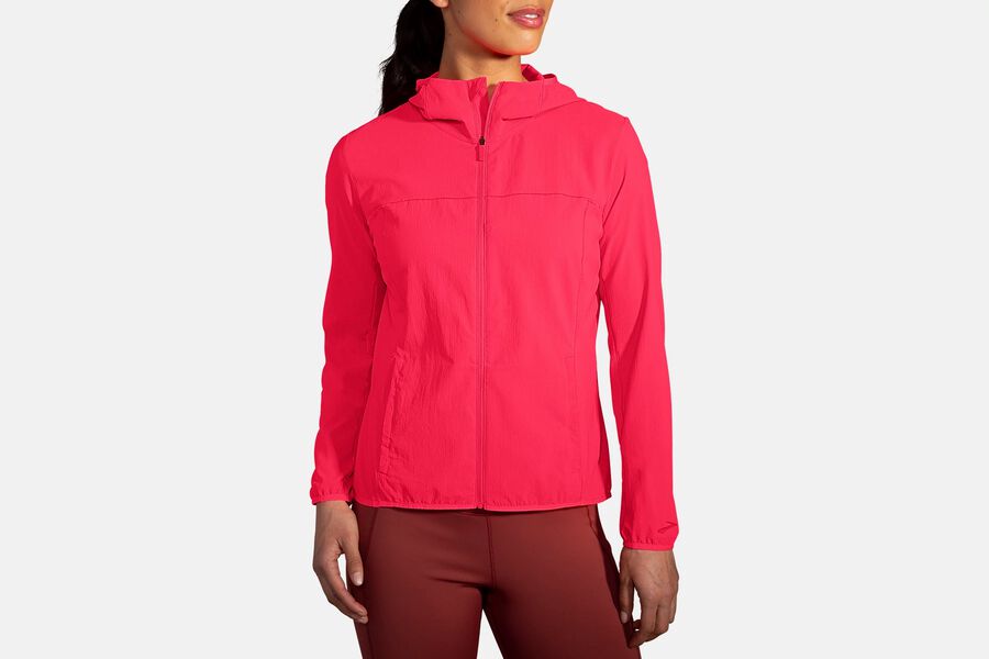 Brooks Women's Canopy Outerwear Fluoro Pink ( LHFUJ9741 )